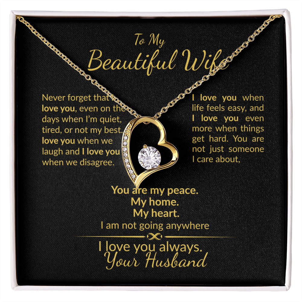 My Wife I Choose You Forever- Heart Necklace Gift