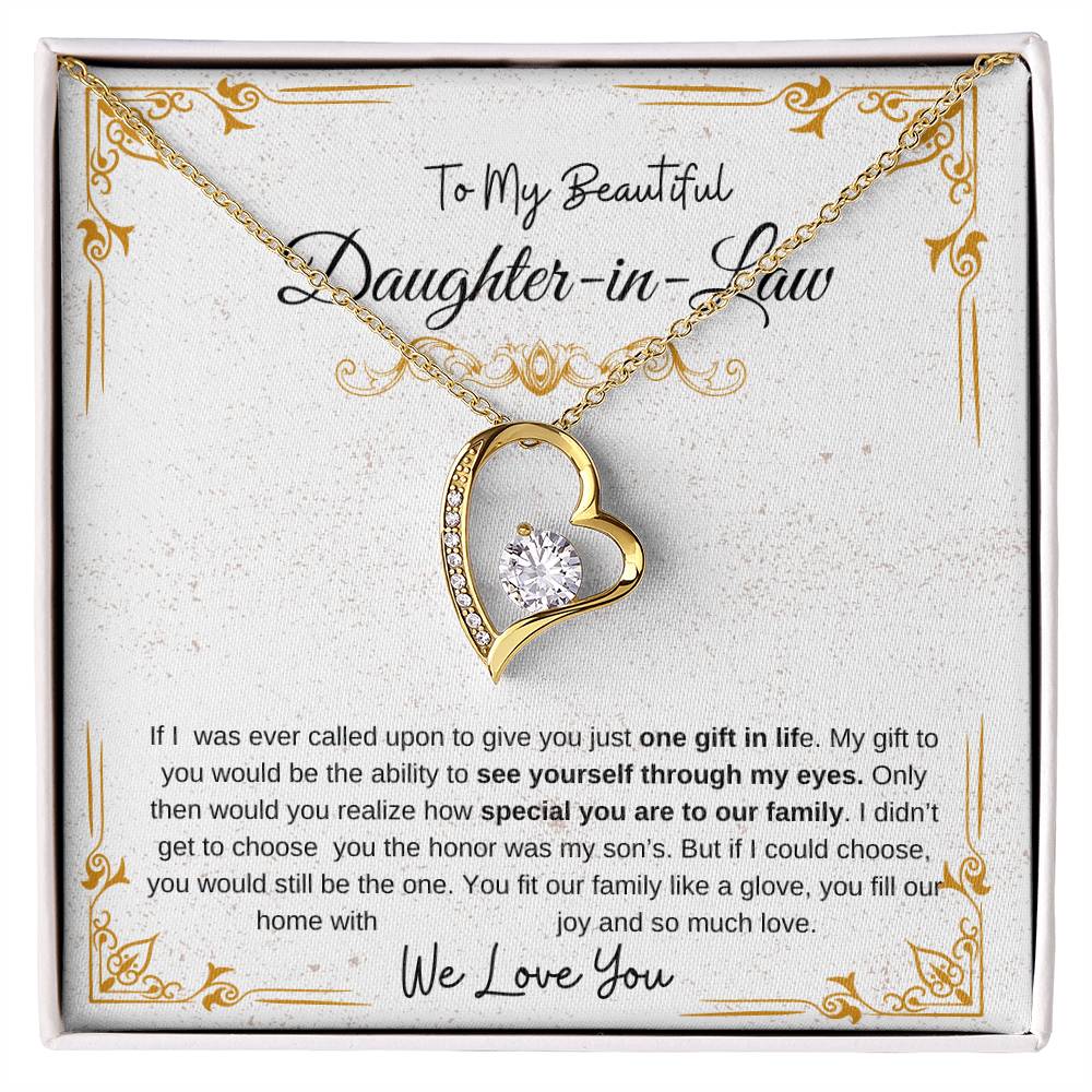 My Beautiful Daughter In Law | We Love You  | Heart Necklace