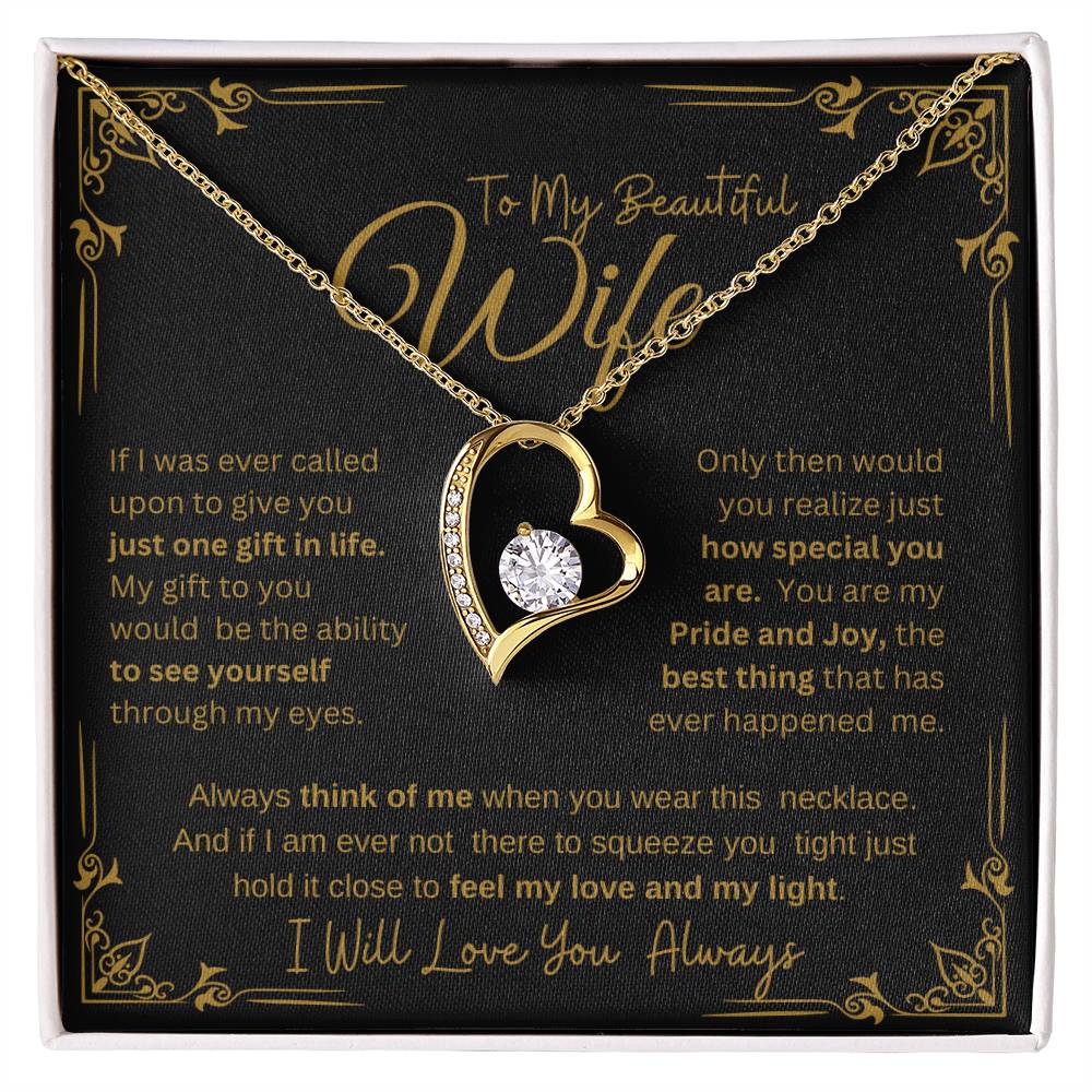 MY BEAUTIFUL WIFE YOU ARE SPECIAL TO ME  FOREVER NECKLACE
