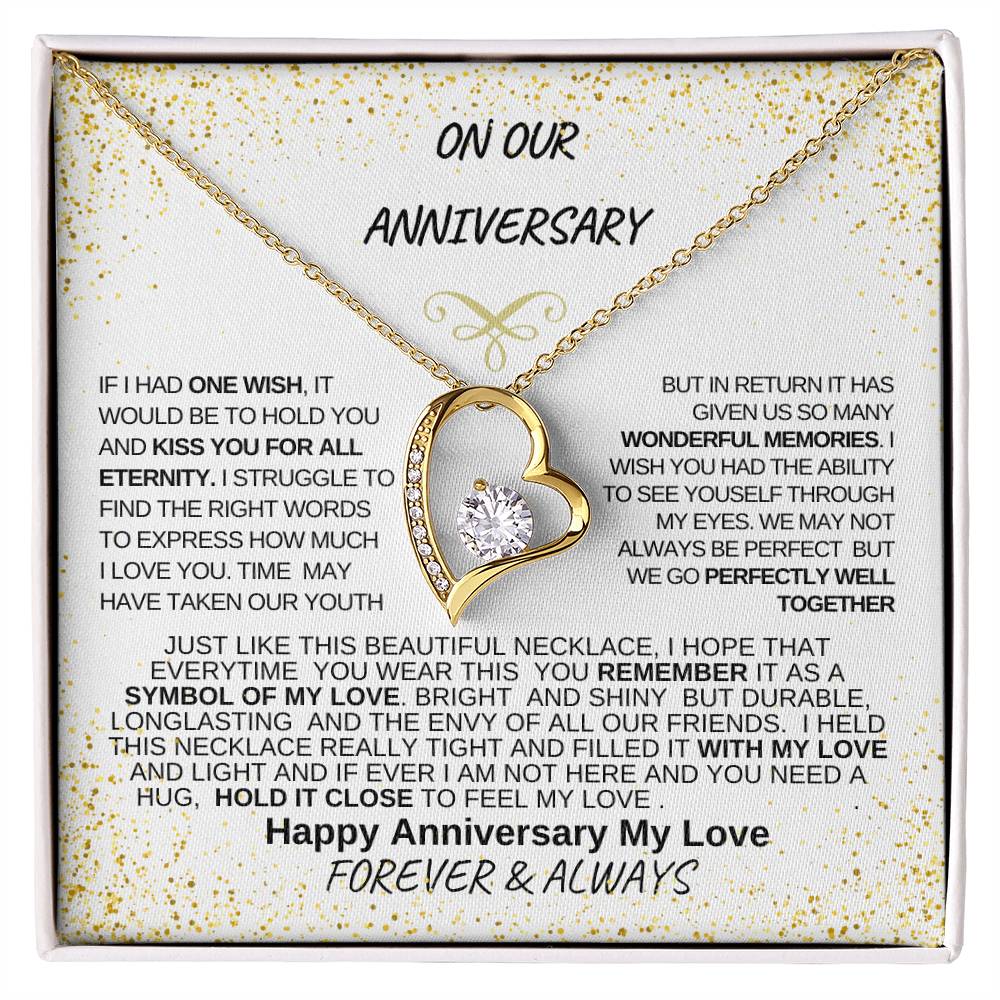 On Our Anniversary-Forever Necklace Gold