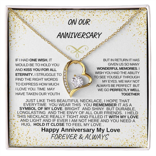 On Our Anniversary-Forever Necklace Gold