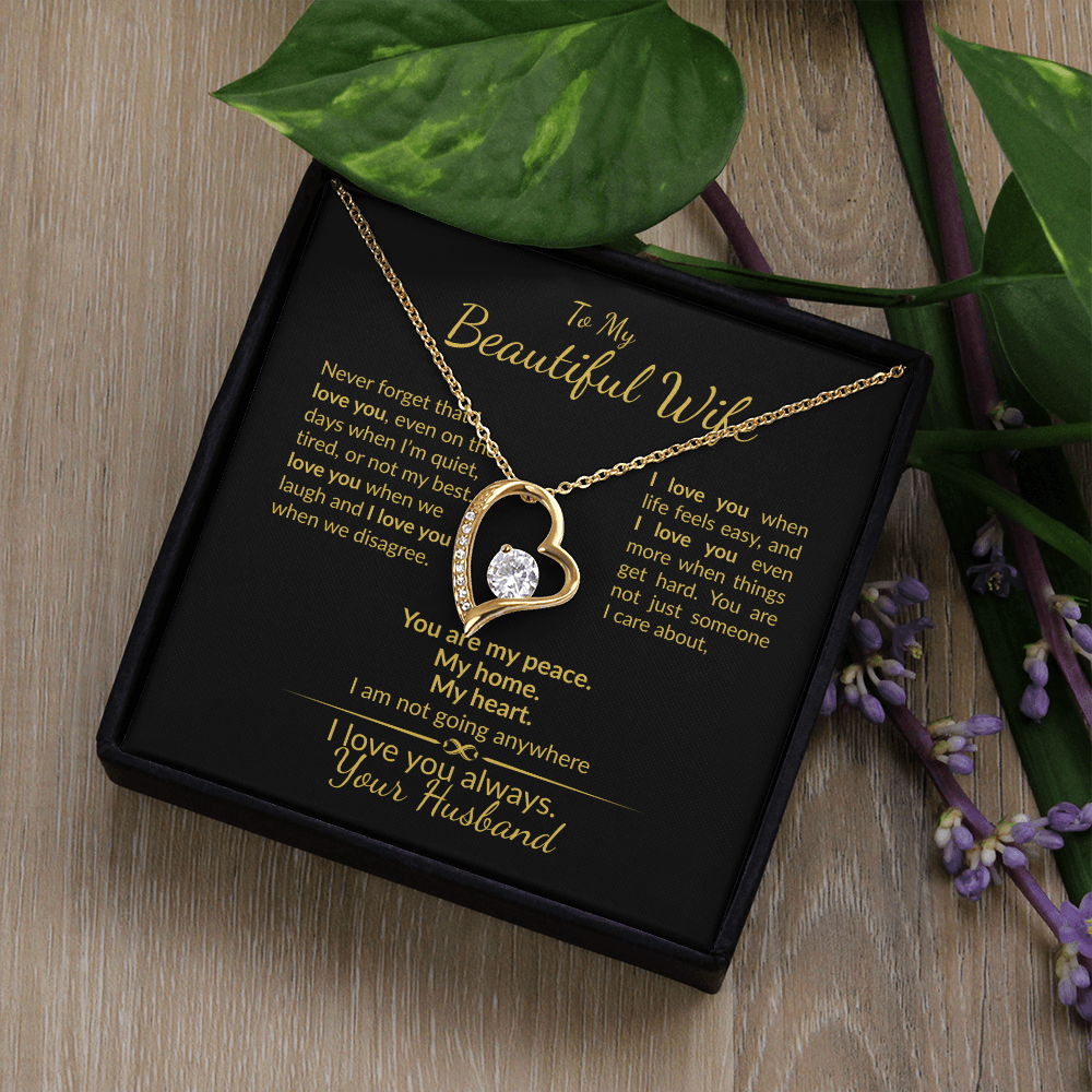 My Wife I Choose You Forever- Heart Necklace Gift