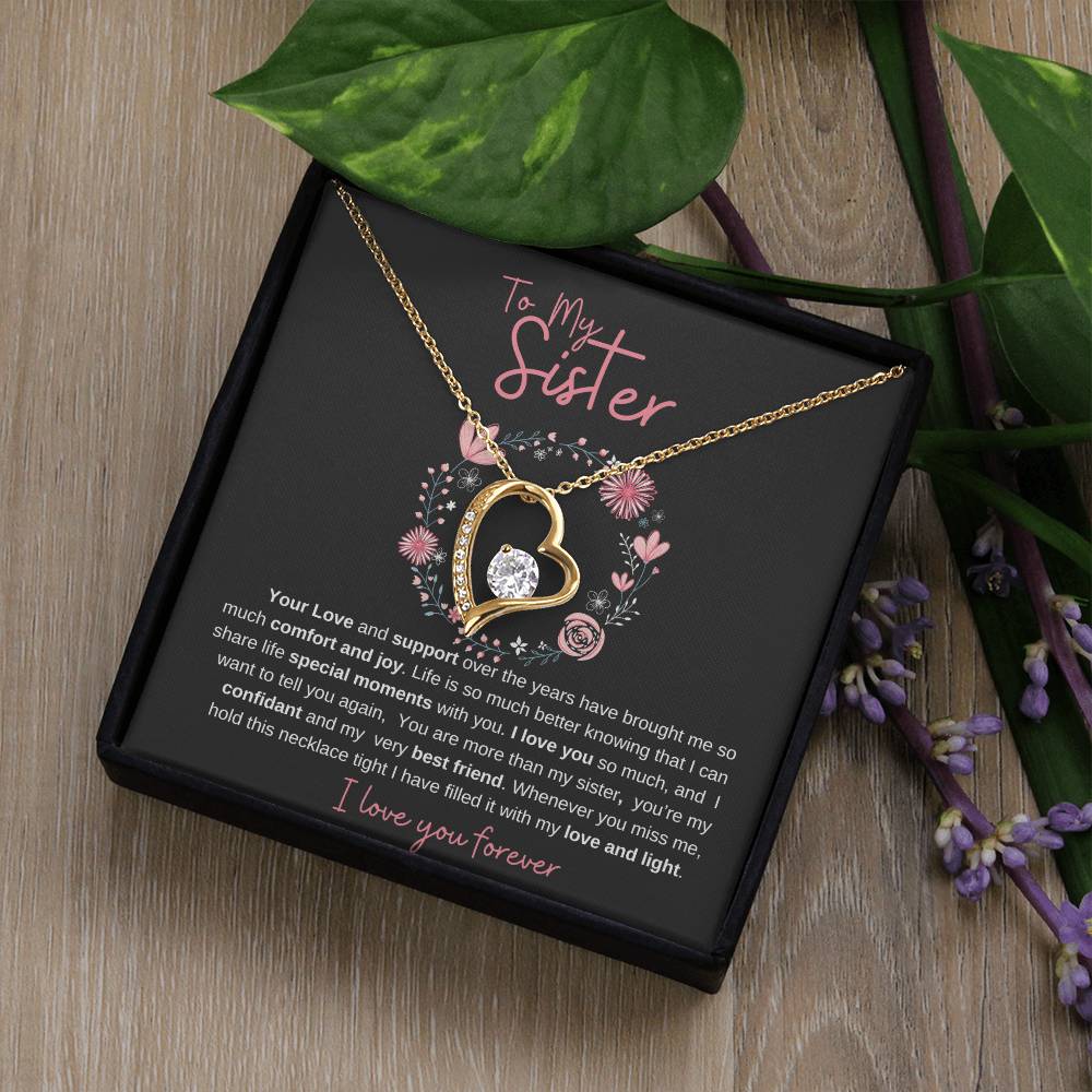 I Love You Sister | Forever Heart Necklace