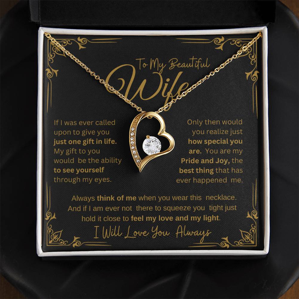 MY BEAUTIFUL WIFE YOU ARE SPECIAL TO ME  FOREVER NECKLACE