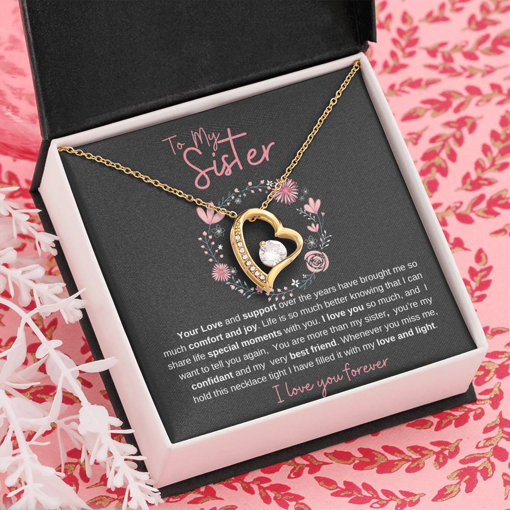 I Love You Sister | Forever Heart Necklace