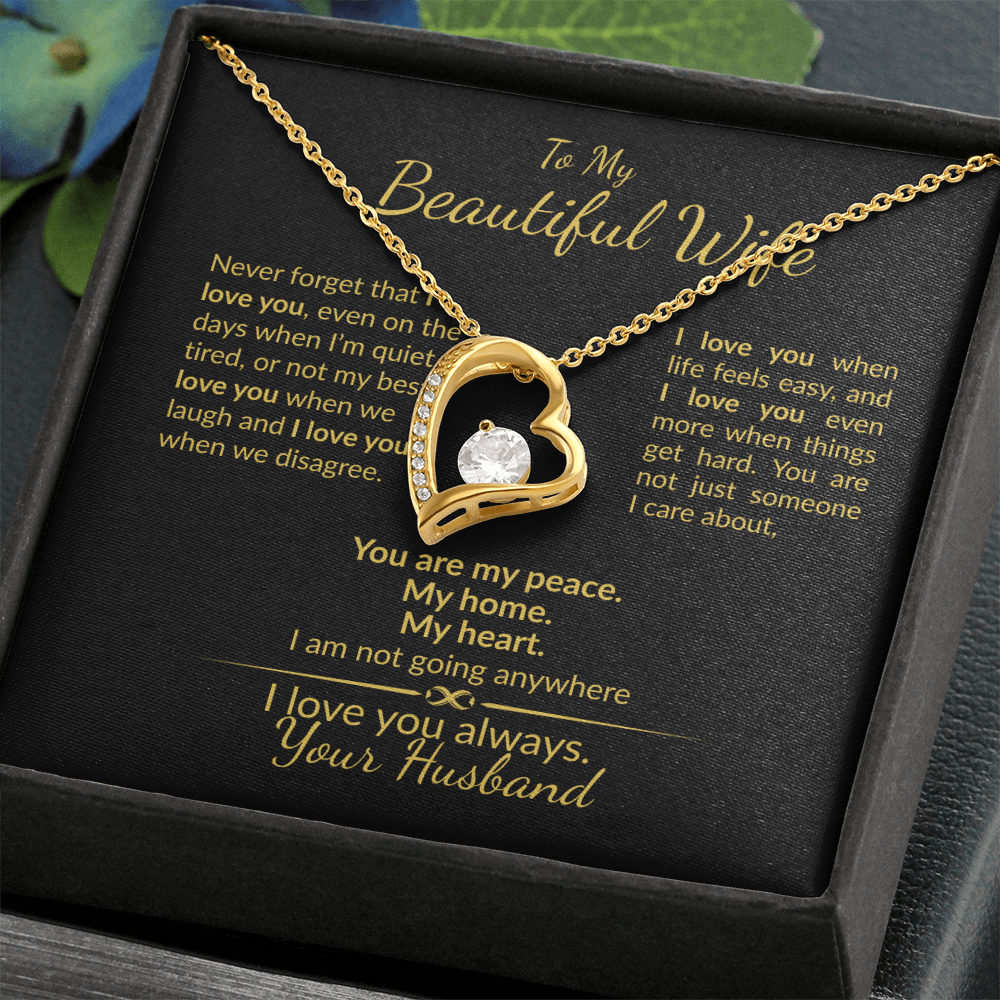 My Wife I Choose You Forever- Heart Necklace Gift
