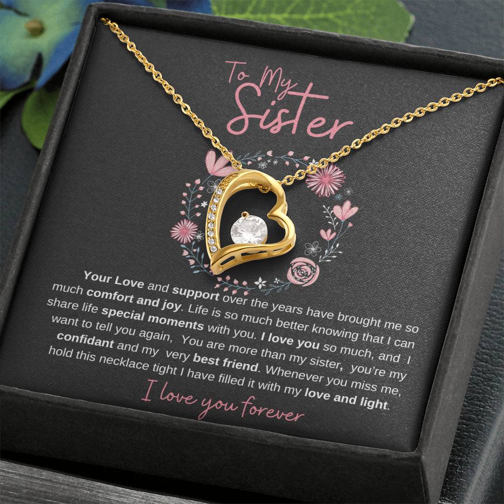 I Love You Sister | Forever Heart Necklace