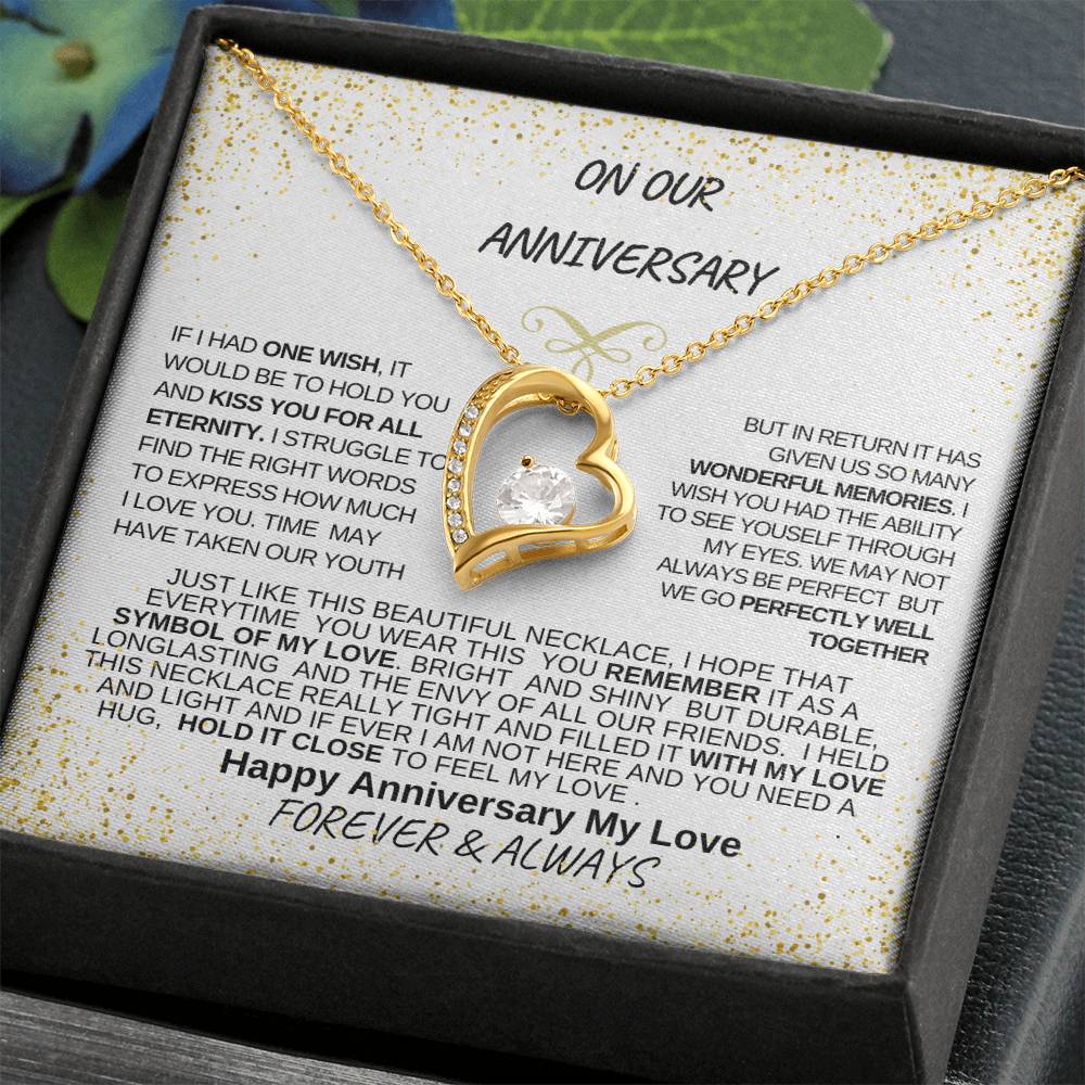 On Our Anniversary-Forever Necklace Gold