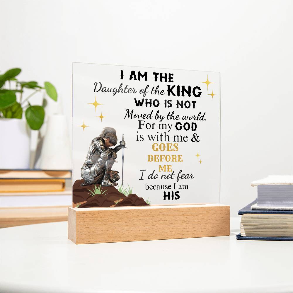 Prayer Warrior  King's Daughter-Square acrylic Plaque