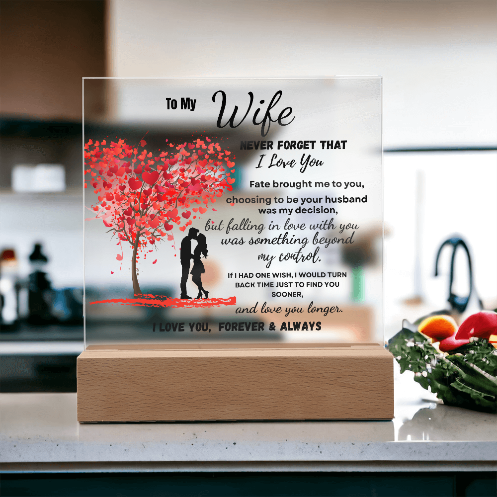 To My Wife Tree Of Love Acrylic Plaque-Romantic Gift From Husband