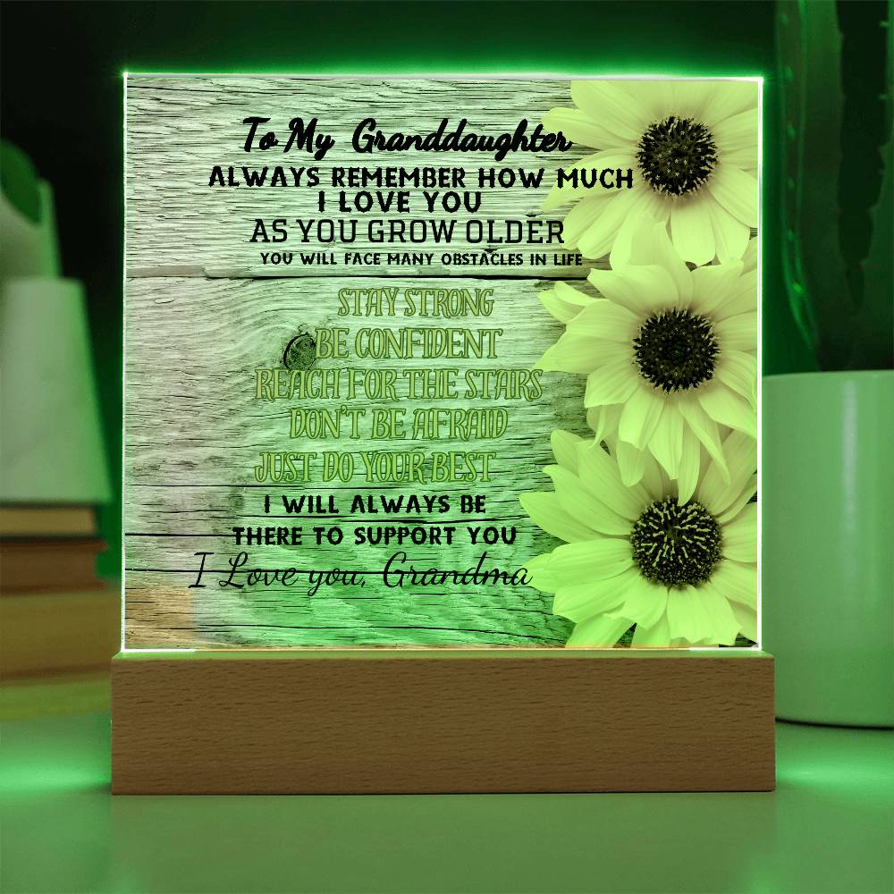 TO MY GRANDAUGHTER BE STRONG DO YOUR BEST| ACRYLIC NIGHT LIGHT