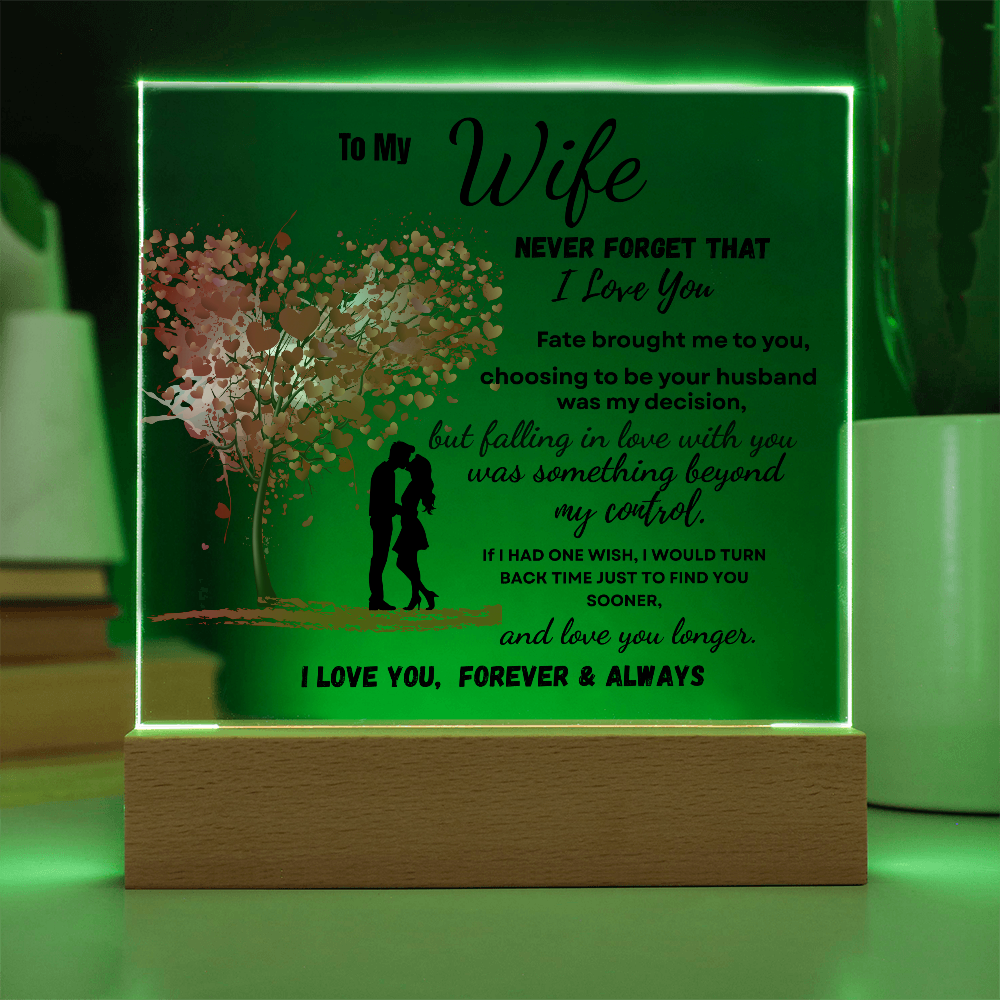 To My Wife Tree Of Love Acrylic Plaque-Romantic Gift From Husband
