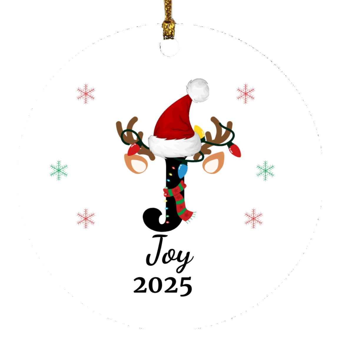 Personalized Initial Name Christmas Keepsake Ornament Gift