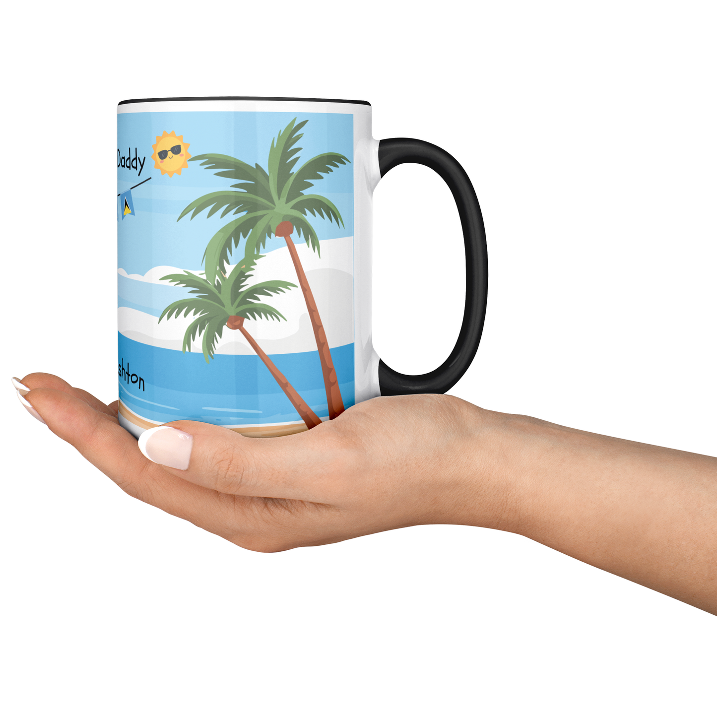 15oz Black Accent Mug