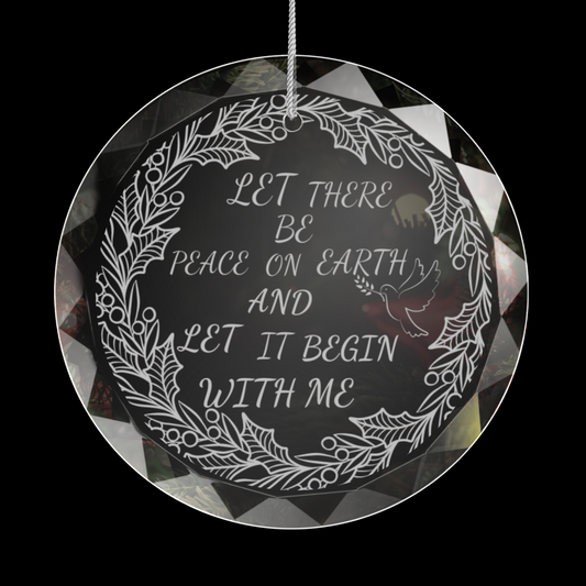 Let Peace Begin With Me Ornament With Gift Box