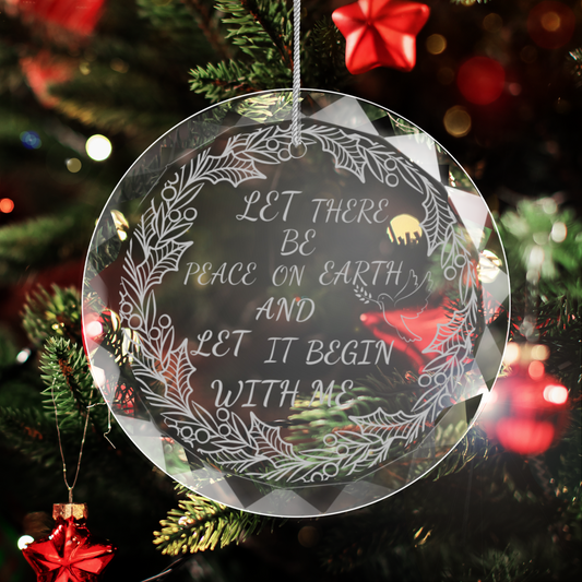 Let Peace Begin With Me Ornament With Gift Box