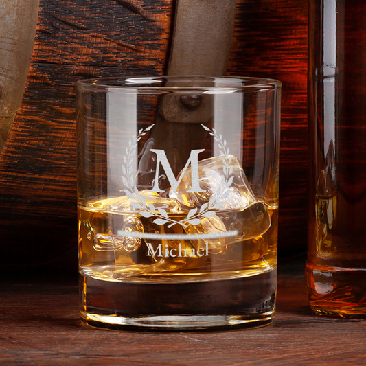 Personalized Laser Engraved Whiskey Glass or Tumbler For Him